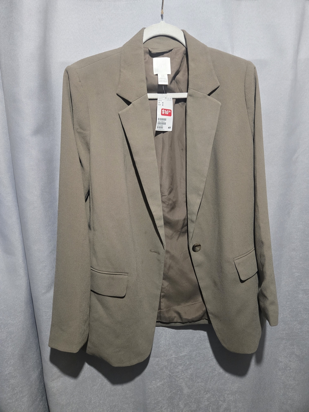 H&M Taupe Women's Single-Button Blazer